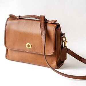 Vintage Coach Court Bag in British Tan